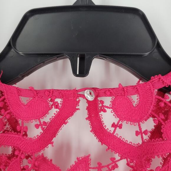 Saylor Pink Lace Open Back Sleeveless Amari Mini Dress XS - Picture 8 of 14